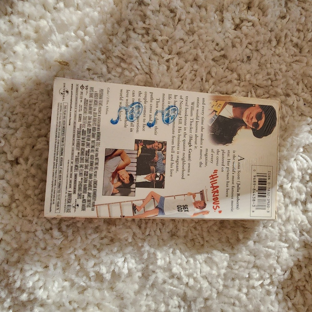 Notting Hill VHS Julia Roberts Hugh Grant Romantic‎ Comedy Movie Tape Sealed - Picture 2 of 6